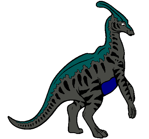 Dibujo Parasaurolofus con rayas pintado por GIANLUCCA