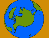 Dibujo Planeta Tierra pintado por gagato