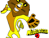 Dibujo Madagascar 2 Alex 2 pintado por buches 