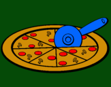 Dibujo Pizza pintado por irvin