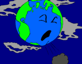 Dibujo Tierra enferma pintado por lalis3