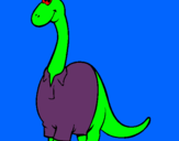 Dibujo Diplodocus con camisa pintado por mmmmmmmmmmmm