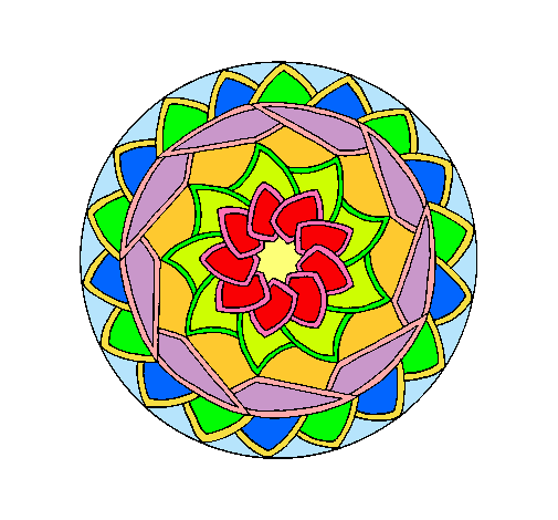 Dibujo Mandala 1 pintado por tarados