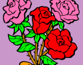 Dibujo Ramo de rosas pintado por liguen