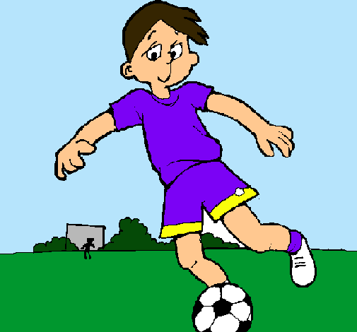 Dibujo Jugar a fútbol pintado por Mici