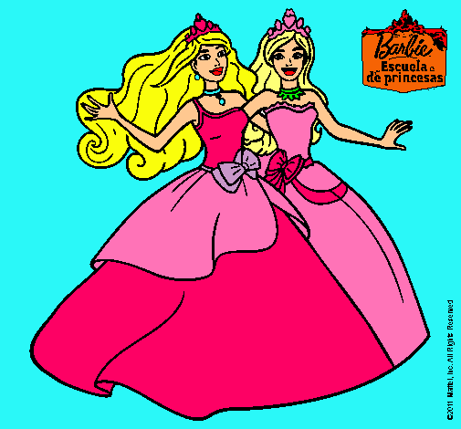 Barbie y su amiga súper felices