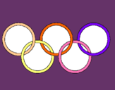 Dibujo Anillas de los juegos olimpícos pintado por loola