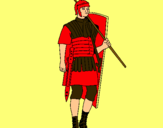 Dibujo Soldado romano pintado por soldado