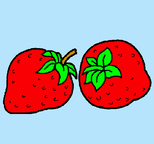 Dibujo fresas pintado por chintia