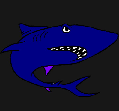 Dibujo Tiburón pintado por urielzaid