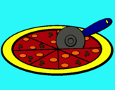 Dibujo Pizza pintado por grgrecigre