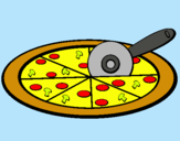 Dibujo Pizza pintado por hjrft6ygiygh