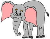 Dibujo Elefante feliz pintado por estrella7