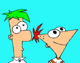 Dibujo Phineas y Ferb pintado por isamp