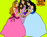 Dibujo Barbie y sus amigas princesas pintado por seira9