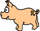 Dibujo Cerdo pintado por 0004445