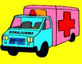 Dibujo Ambulancia pintado por olgam
