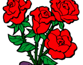 Dibujo Ramo de rosas pintado por josmary