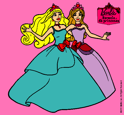 Barbie y su amiga súper felices