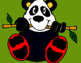 Dibujo Oso panda pintado por gonsa
