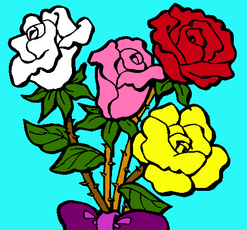 Dibujo Ramo de rosas pintado por lizetl