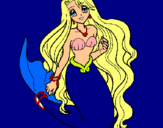 Dibujo Sirenita pintado por H-L-v