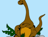 Dibujo Diplodocus sentado pintado por mavito