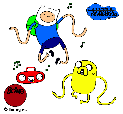 Finn y Jake escuchando música