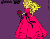 Dibujo Barbie vestida de novia pintado por danna66