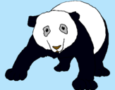 Dibujo Oso panda pintado por mulan