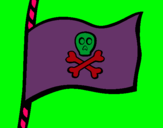 Dibujo Bandera pirata pintado por Rocio20
