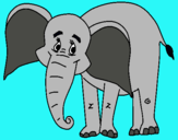 Dibujo Elefante feliz pintado por mikeyla