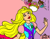 Dibujo Barbie a punto de ser coronada pintado por DibujoMaria2