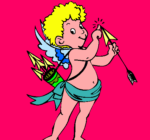 Dibujo Cupido pintado por yisel