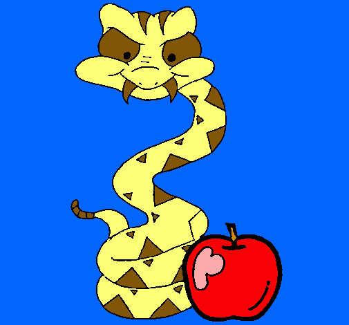 Serpiente y manzana