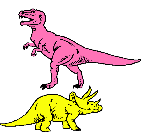 Triceratops y tiranosaurios rex