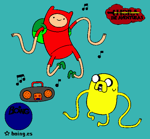 Finn y Jake escuchando música