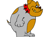 Dibujo Bulldog inglés pintado por sdwegr