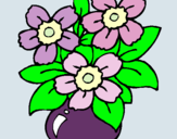 Dibujo Jarrón de flores pintado por miau444644