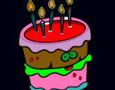 Dibujo Pastel de cumpleaños 2 pintado por grgrecigre