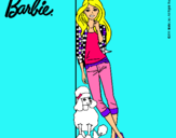 Dibujo Barbie con cazadora de cuadros pintado por flavia-159