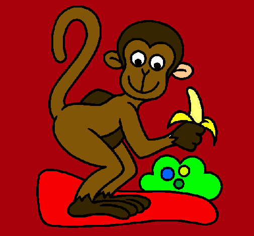 Dibujo Mono pintado por cosetina