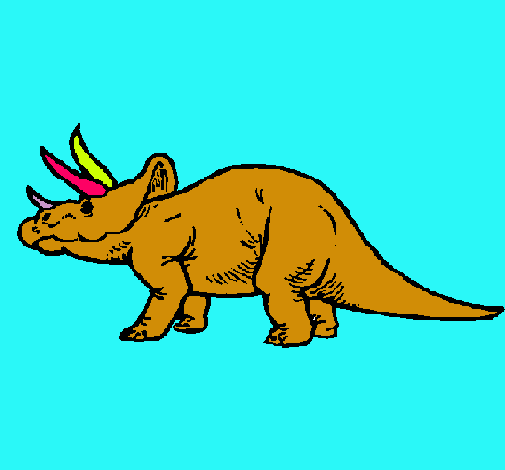 Dibujo Triceratops pintado por albert46