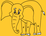 Dibujo Elefante feliz pintado por niko123
