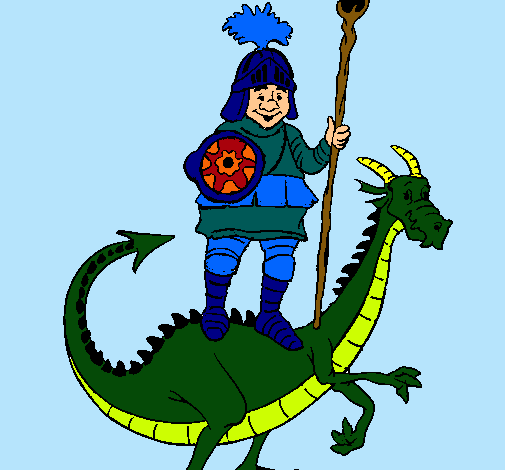 Dibujo Caballero San Jorge y el dragon pintado por Albert_M