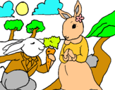 Dibujo Conejos pintado por mmmmmmm