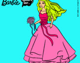 Dibujo Barbie vestida de novia pintado por jomamisa