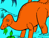 Dibujo Dinosaurio comiendo pintado por Benjamin3
