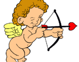 Dibujo Cupido apuntando con la flecha pintado por lauraluna