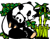 Dibujo Mama panda pintado por stephnyyy